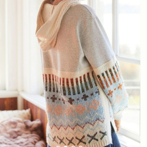 Anthropologie Clothing Daily Practice Sylvia Contrast Sweater Size L - Picture 2 of 7